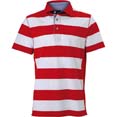 polo homme sport personnalise cybjn984 blanc  rouge