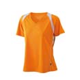 t shirt sport logo entreprise orange  blanc