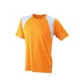 tee shirt sports logo entreprise orange  blanc