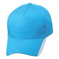 textile sport publicitaire casquette rayures publicitaire bleu_caraibes  blanc